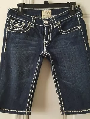 Women's Girl's LA IDOL USA Bermuda Jeans Size 5 Blue • $20