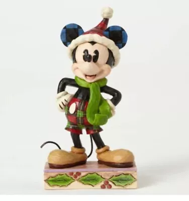 New Boxed Disney Traditions Jim Shore  Merry Mickey  Figurine. • $78.79