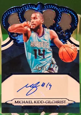 2018-19 Crown Royale MICHAEL KIDD-GILCHRIST Die Cut BLUE Auto   #'d /35 • $11.99