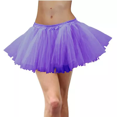 Purple Tulle Tutu Skirt Costume Adult Fairy 80s Sports Team Standard Plus Size • $37.95