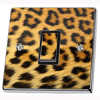 Leopard Animal Print Single Double Triple Dimmer Light Switch Cover Sticker • £2.99