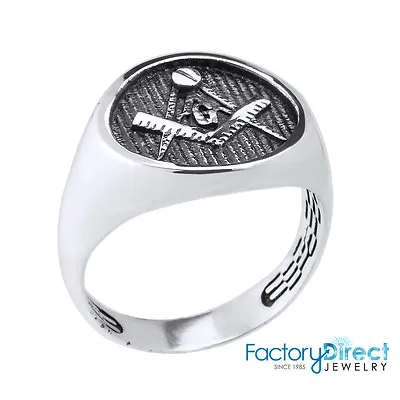 Masonic Men's Sterling Silver Ring • $89.99