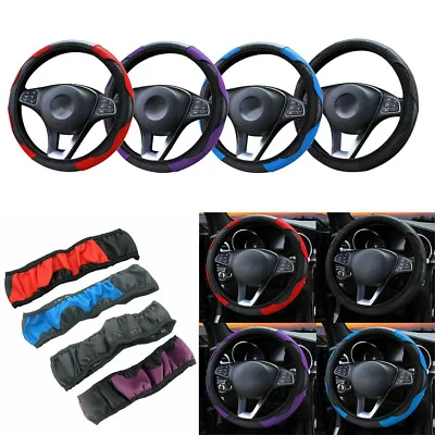 Car Steering Wheel Cover Microfiber Leather Steering Wheel Case 15  Universal • $12.99