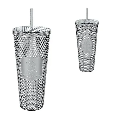 2023 Disney Parks Mickey Mouse Disney100 Silver Starbucks Spike Tumbler • $39.99