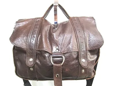 Copper River Bag Co. 16  Large Brown Soft Side Leather Crossbody Messenger Bag • $97.99