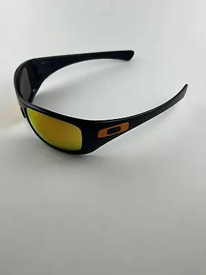 Oakley Hijinx Polished Black Frame Fire Iridium Lens Orange Icons Antix • $179.99