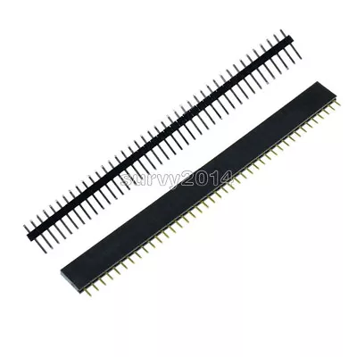 10PCS Male&Female 40pin 2.54mm Header Socket Single Row Strip PCB Connector Cool • $2.88