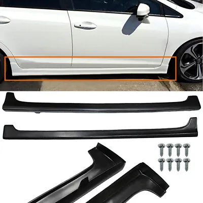 For 12-15 Honda Civic 9th 4-Door Modulo Style Side Skirts Rocker Panels Pair ABS • $94.90