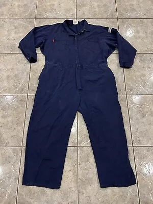 Mens 4XL LAKELAND FR Flame Fire Resistant Navy Blue Twill Coveralls HRC2 • $19.99