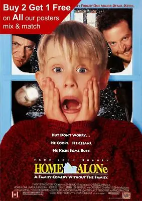 Home Alone 1990 Movie Poster A5 A4 A3 A2 A1 • £1.49