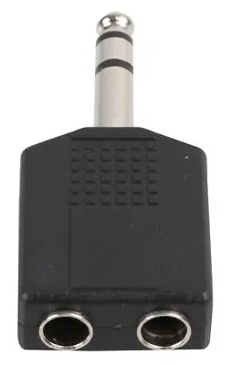£2.69 • Buy STEREO To 2 X 6.35mm MONO Jack Socket Audio  Splitter Amp Adapter 6.3mm 1/4 Inch