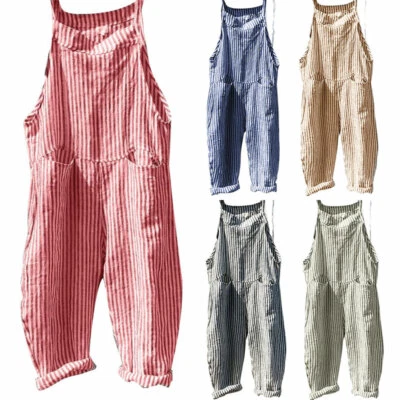 $25.25 • Buy Women's Ladies Dungarees Overalls Summer Baggy Casual Oversized Tank Jumpsuit