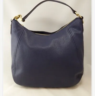 Michael Kors Fulton Slouchy Navy Leather Bag • $59