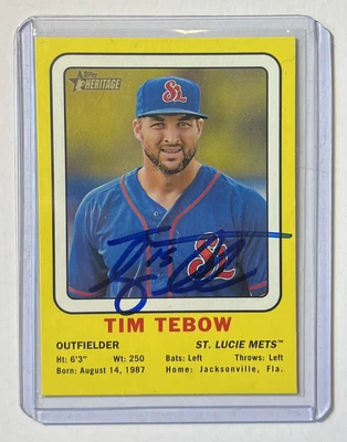 $49.95 • Buy 2018 Tim Tebow Topps Heritage Rookie RC Mets Auto Signed 