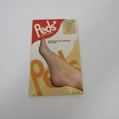 Peds Brand Women's 8.5 /10.5  Suntan  Foot Covers New Socks NOS Vintage • $4.27