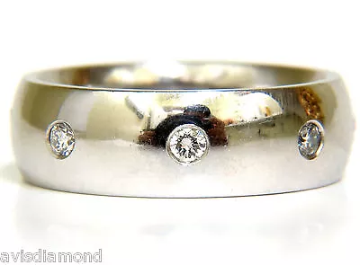 7mm Platinum .65ct Diamond Eternity Wide Band Ring + • $2250