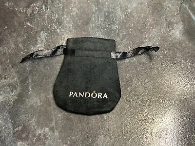 Genuine Pandora Black Velvet Draw String Jewellery Pouch With Pink Lining New • £3.20