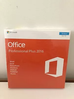 New Microsoft Office 2016 Windows Professional Plus DVD + Key Sealed • $40