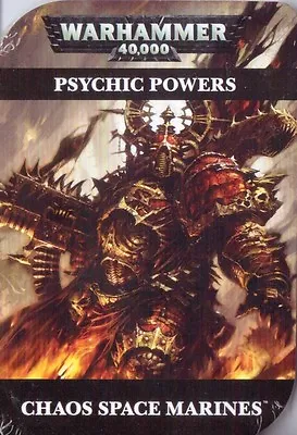 Games Workshop Warhammer 40000 Psychic Cards Chaos Space Marines WH40K 40K New • £3.79