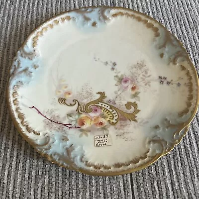 Beautiful Vintage LIMOGES PHL Antique Plate - Raised Hand Painted Gold Paste • $14.50