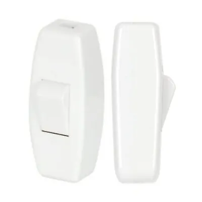 Light Switch Table Lamp 6 Amp Terminal Core In Line White Rocker Torpedo 6a • £3.99