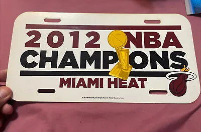 Miami Heat 2012 NBA Finals Champions VINTAGE Plastic Auto Tag License Plate NBA • $11.95