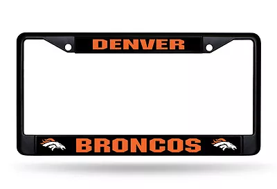 Denver Broncos Authentic Metal BLACK License Plate Frame Auto Truck Car NWT • $14.99