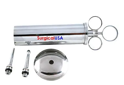Ear Syringe 4oz Kit With 2 Nozzles And Shield Chrome Plated • $13.17