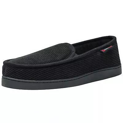 Alpine Swiss Mens Wide Moccasin Slippers Memory Foam Slip On Indoor House Shoes • $24.99