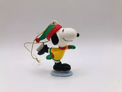 Vintage Peanuts Snoopy Christmas Ornament Ice Skating • $9.50