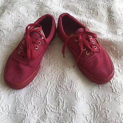 Vans Era Gold Mono Crimson Red Unisex Shoes • $15