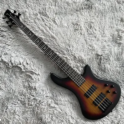 Electric Bass Guitar Sunburst 5 String Maple Neck Black Fretboard Handmade • $234.54
