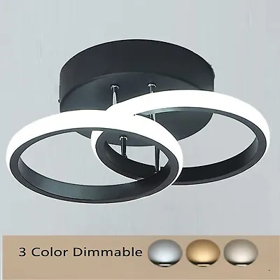 3 Color Dimmable Bedroom Light LED Ceiling Lights For Living Room Bedroom UK NEW • £11.39