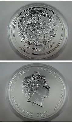 1 Kilo  2012  Perth Mint  Lunar Dragon Silver Coin . As New In Capsule.  • $1999