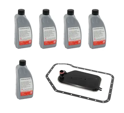 FOR Audi VWA4A6 Quattro Auto Transmission Filter Kit 5 Ltr ATF Fluid Febi Elring • $109.46