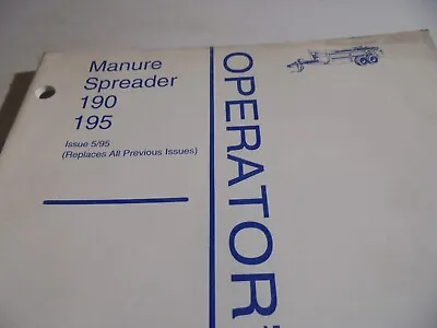 New Holland Operator's Manual Manure Spreader 190 & 195 • $10