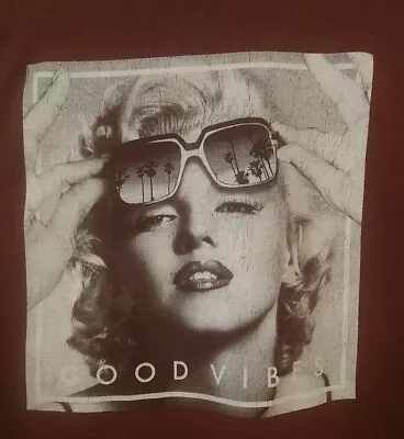 Marilyn Monroe Popular Poison   Good Vibes  Mens Sz M Maroon/Pre-owned  • $9.50
