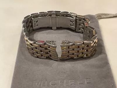 MICHELE 16 YG /SS 16mm Watch Bracelet - Fits Serein 16 - Vintage Style • $245