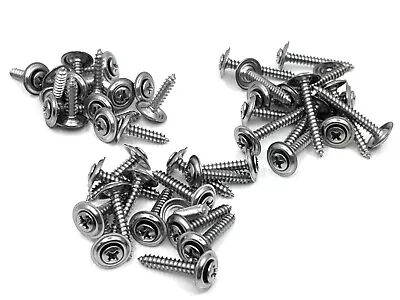 $8.75 • Buy 45pcs Kick Panel Interior Chrome Trim Screws Finish Washers 3 Sizes Fits Ford Sp