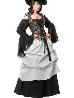 Women's Grey And Black Marie Antoinette Dress Costume Small 5-7 • $75.98