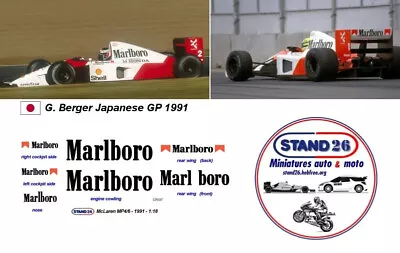 1991 McLaren MP4/6 1:18 MARLBORO Decals • $7.54