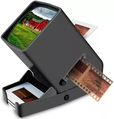 35mm Slide Viewer 3X Magnification And Desk Top LED Lighted Illuminated Viewing • $49.99