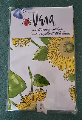 Vera Neumann Round Tablecloth Sunflowers 70  Indoor/Outdoor Water Repellent NEW • $30