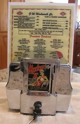 Vintage 1950's Madam X Napkin/Menu Holder One Cent Fortune Card W/ Cards • $350