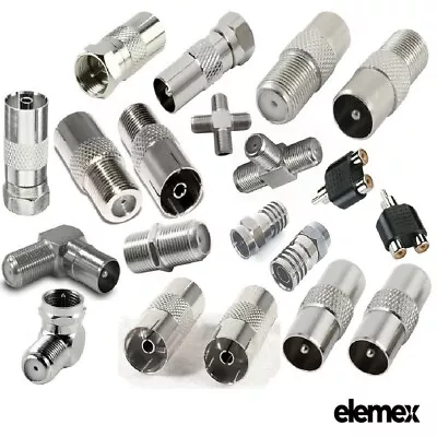 TV Video Audio Coaxial Cable Connectors Adapters - TV Antenna Cable Adapters • $6.95