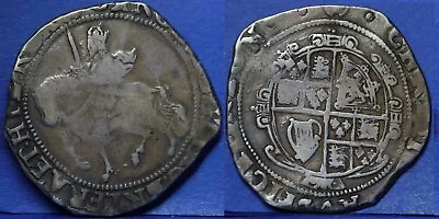 Charles I Silver Halfcrown 4th Horseman Mm.(p) Under Parliament S.2779a • £275