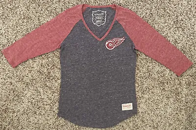 Detroit Red Wings Mitchell & Ness Women’s 3/4 Sleeve Raglan Small • $19.99