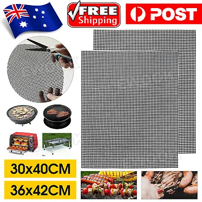 Landen BBQ Mesh Grill Mat Non-Stick Liner Cooking Barbecue Sheet Wire Baking Pad • $8.95