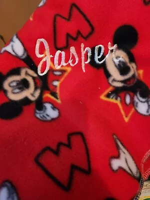 Mickey Mouse Red Baby Toddler 36x30   Monogramed Personalized Fleece Blanket • $15.99