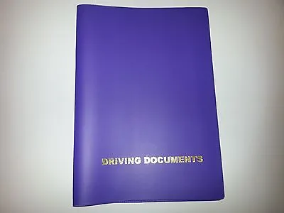 A5 Purple Car Document Holder Holder With Card Pocket • £4.50